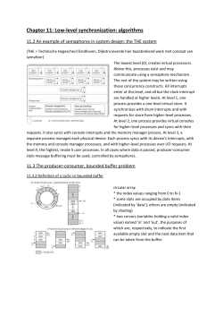 11.3 The producer-consumer, bounded buffer problem