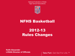NFHS Basketball 2012-13 Rules Changes