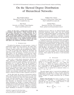 On the Skewed Degree Distribution of Hierarchical Networks