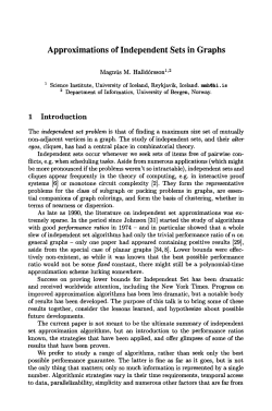 Approximations of independent sets in graphs