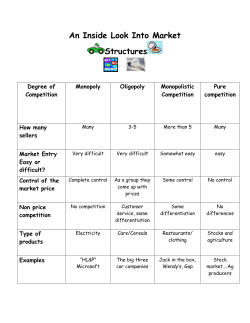An Inside Look Into Market Structures