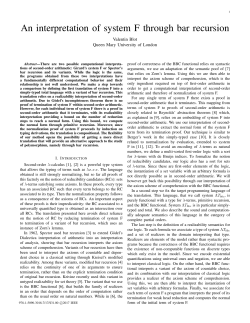 An interpretation of system F through bar recursion