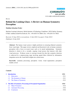 Behind the Looking-Glass: A Review on Human Symmetry