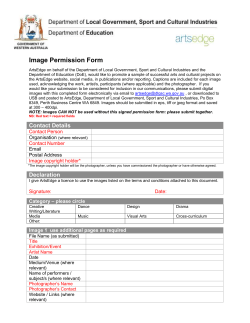 DCA Image Permission Form 2007 - ArtsEdge