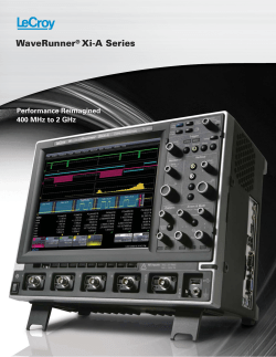 LeCroy WaveRunner Xi-A Specs