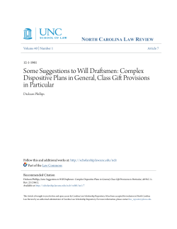 Some Suggestions to Will Draftsmen