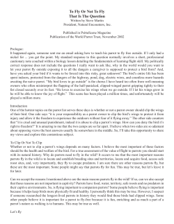 To Fly Or Not To Fly That Is The Question