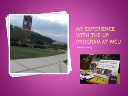 My experience with the Up program at WCU