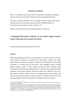 A Strategic-Interaction Analysis of an Urgent Appeal System