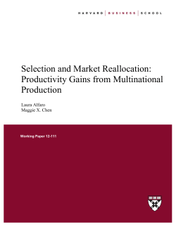 Selection and Market Reallocation: Productivity Gains from