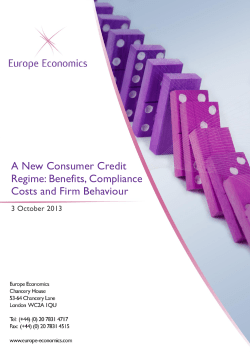Benefits, Compliance Costs and Firm Behaviour
