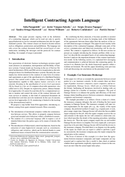 Intelligent Contracting Agents Language