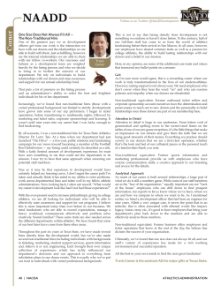 One Size Does Not Always Fit All &mdash; The Non