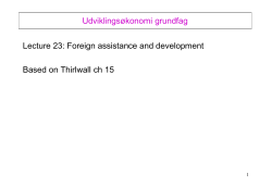 Advanced Development Economics