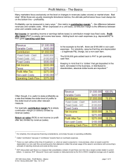 Profit Metrics