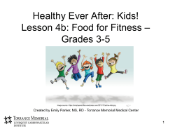 Grades 3-5 - School Nutrition and Fitness