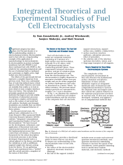Integrated Theoretical and Experimental Studies of Fuel Cell