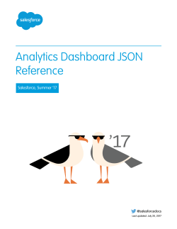 Analytics Dashboard JSON Reference