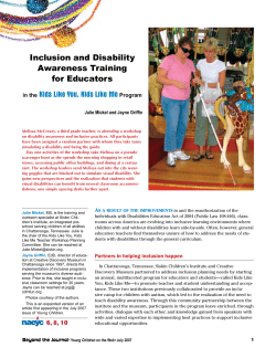 Inclusion and Disability Awareness Training for Educators