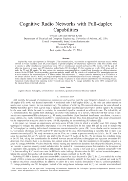 Cognitive Radio Networks with Full