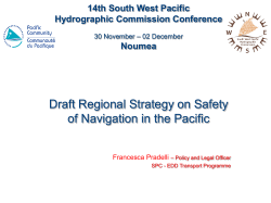 14th South West Pacific Hydrographic Commission Conference 30