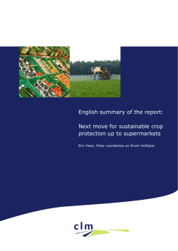 English summary of the report: Next move for sustainable