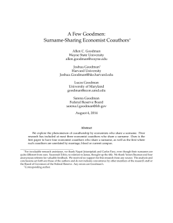 A Few Goodmen: Surname-Sharing Economist Coauthors