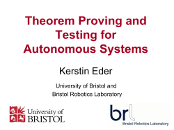 Theorem Proving and Testing for Autonomous Systems