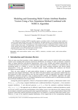 Modeling and Generating Multi-Variate