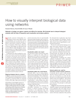 How to visually interpret biological data using networks