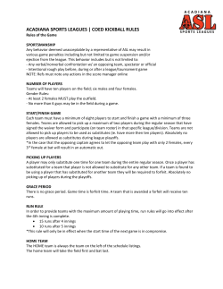 coed kickball rules - Acadiana Sports Leagues