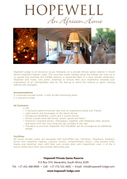 Hopewell Private Game Reserve PO Box 374