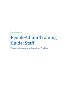 PeopleAdmin Training Guide: Staff