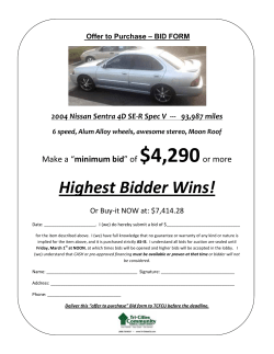 Highest Bidder Wins!