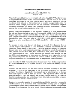 The Net Discount Rate in Nova Scotia by Jessie Shaw Gmeiner