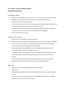 Belong – Commit Canning Art Awards TERMS