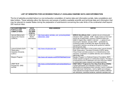 list of websites for accessing publicly available marine data