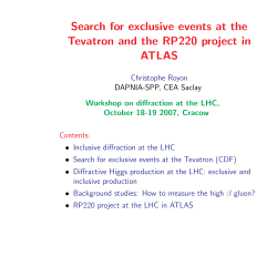 Search for exclusive events at the Tevatron and the