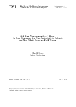 Theory in Four Dimensions is a Non&mdash;Perturbatively Solvable and Non