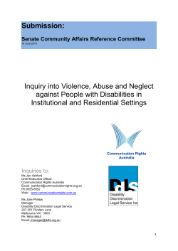 Read our submission - Communication Rights Australia