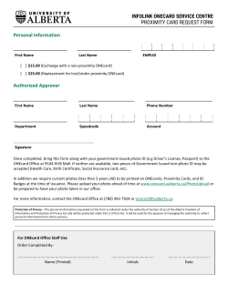 Proximity ONEcard Request Form