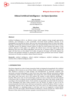 Ethical Artificial Intelligence - An Open Question