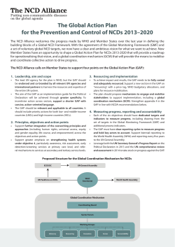 The Global Action Plan for the Prevention and