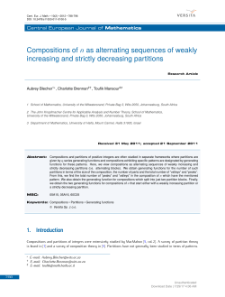 Compositions of as alternating sequences of weakly