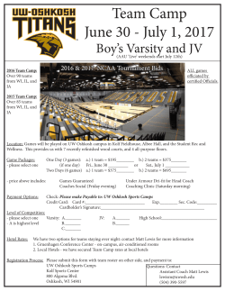 Team Camp June 30 - July 1, 2017 - UW