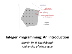 Integer Programming: An Introduction