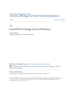 Second Best Damage Action Deterrence