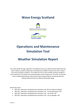 3. Weather simulation - Wave Energy Scotland