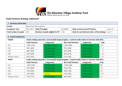 PP Strategy statement complete example for secondary schools