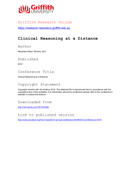 Clinical Reasoning at a Distance